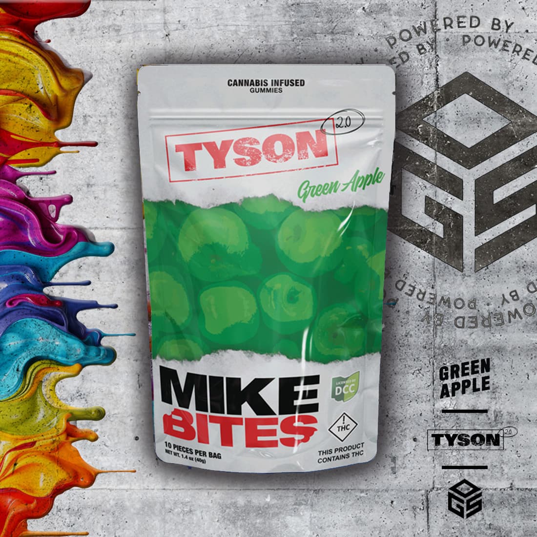 Tyson 2.0 Green Apple Mike Bites | 10 Pack