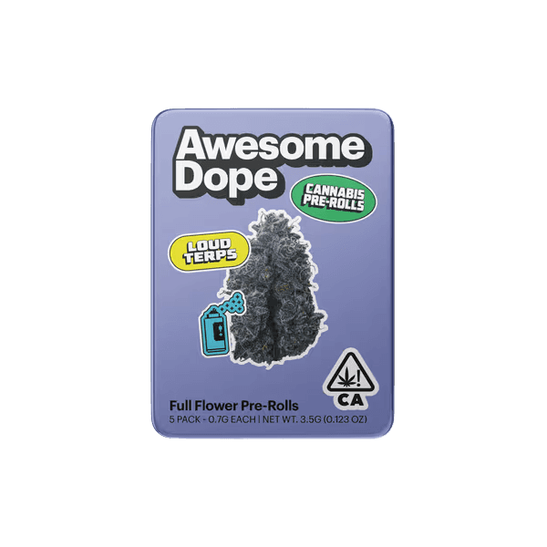 Awesome Dope Awesome Dope Preroll 5pk -Grape Ape Gushers 3.5g