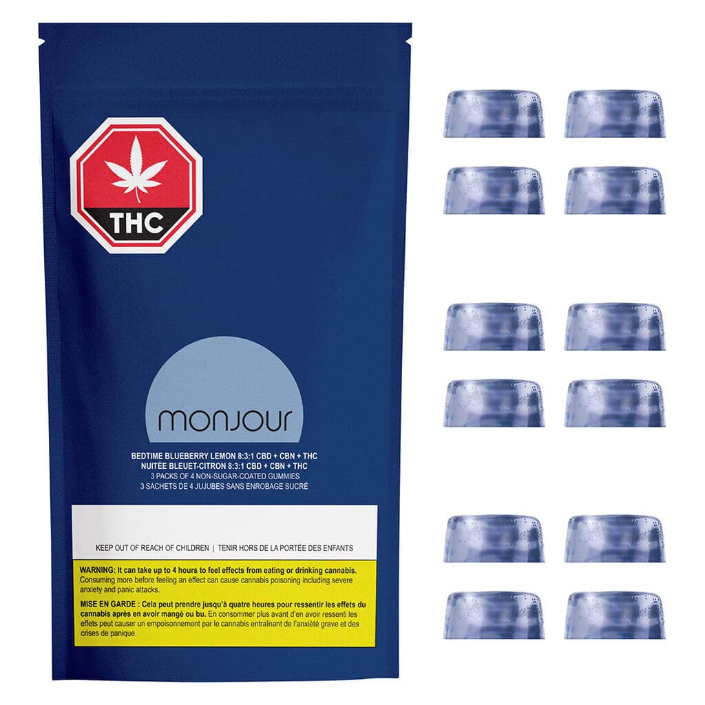 Monjour Bare CBN Bedtime Blueberry Lemon 1:8:3 Multi Pack - Monjour Bare - Gummies