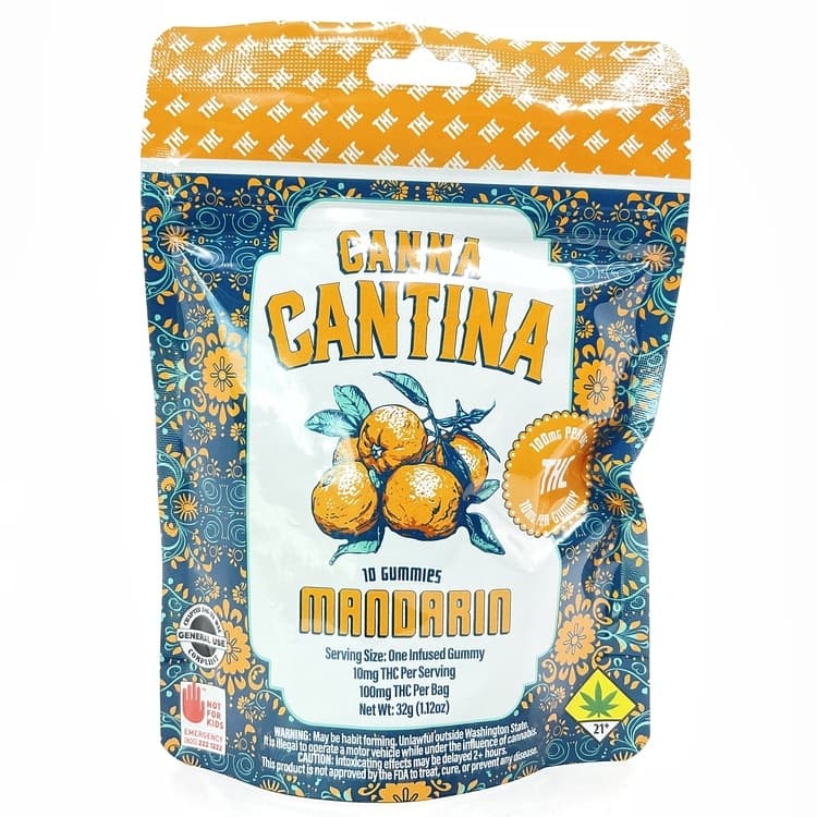 Canna Cantina Canna Cantina Mandarin Gummies 100mg THC