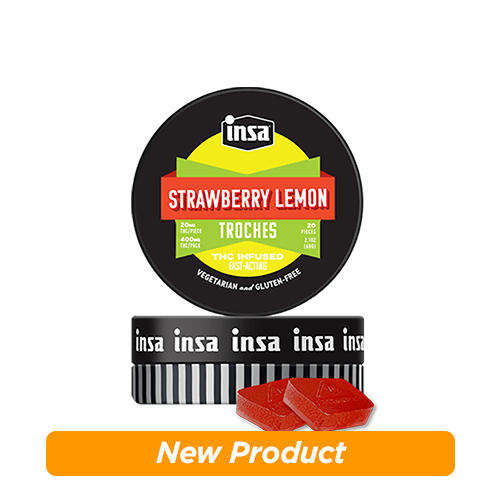 Insa Insa Strawberry Lemon RSO Troches 400mg (20ct)