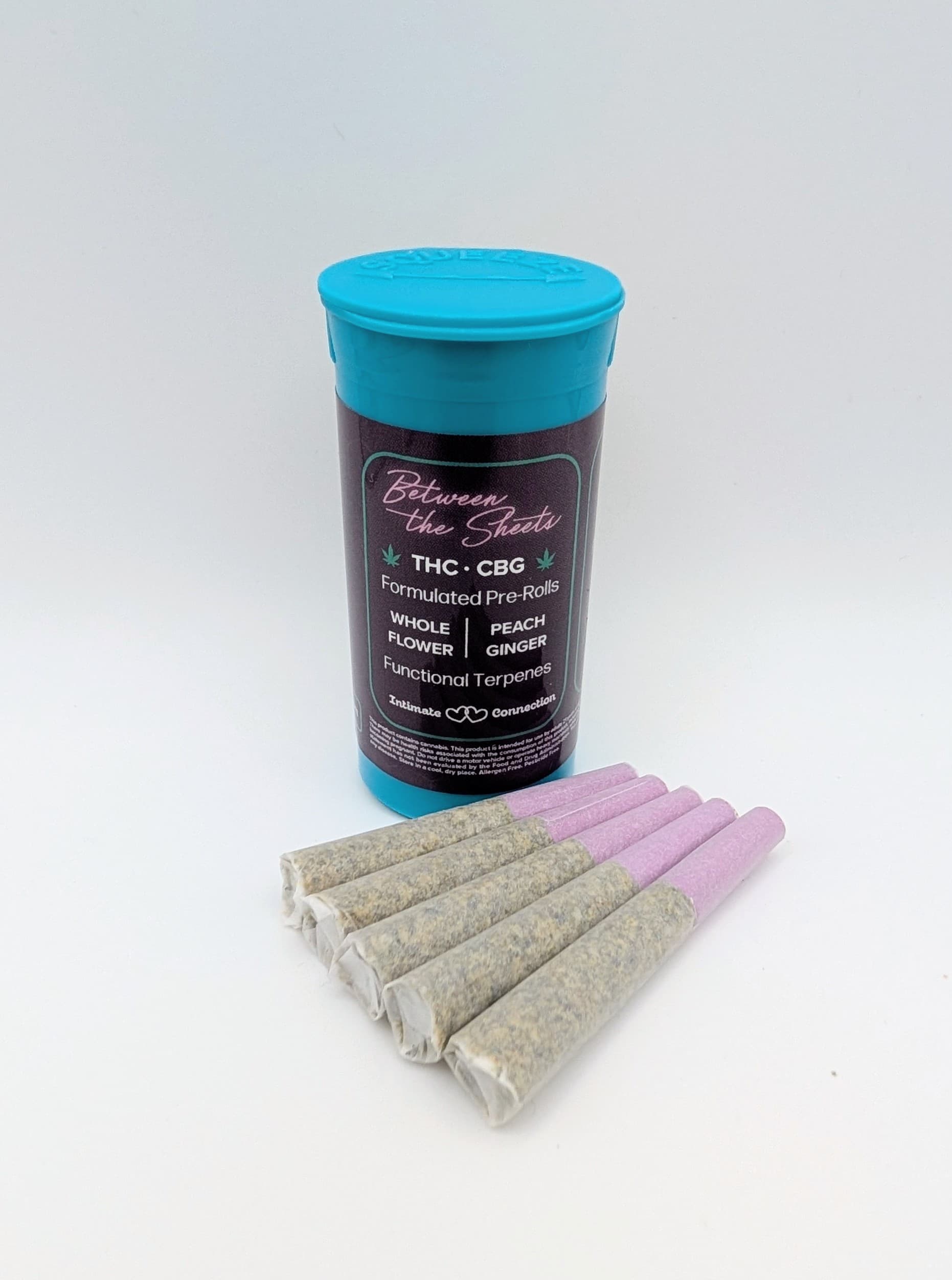 ABUNDANT LEAF BETWEEN THE SHEETS PEACH THC:CBG | PRE-ROLL - 5PK | 2.5G