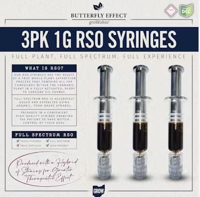 Butterfly Effect by Grow Ohio RSO Syringe - 3g [3pk]