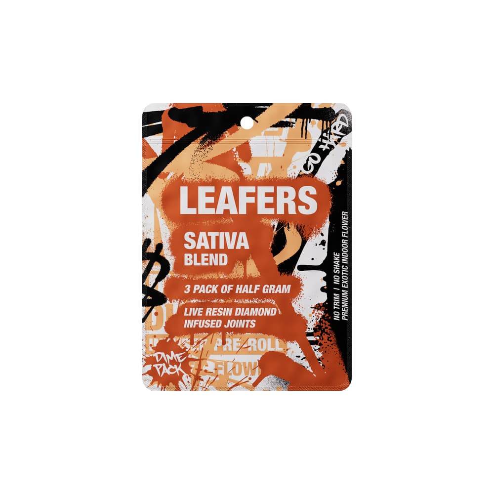 Leafers Leafers Sativa Blend Diamond-Infused Joints [3 x .5g]