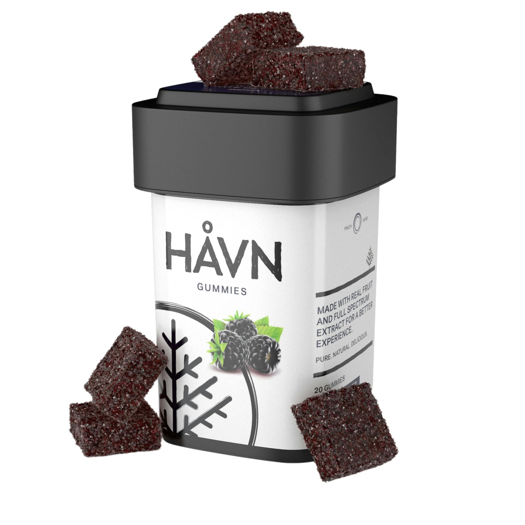 HAVN HAVN Classic Gummies 2:1 THC:CBN 20pk (100mg) Blackberry