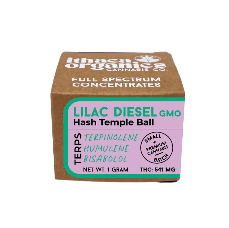 Ithaca Organics Cannabis Co. Lilac Diesel GMO | Temple Ball | 1g