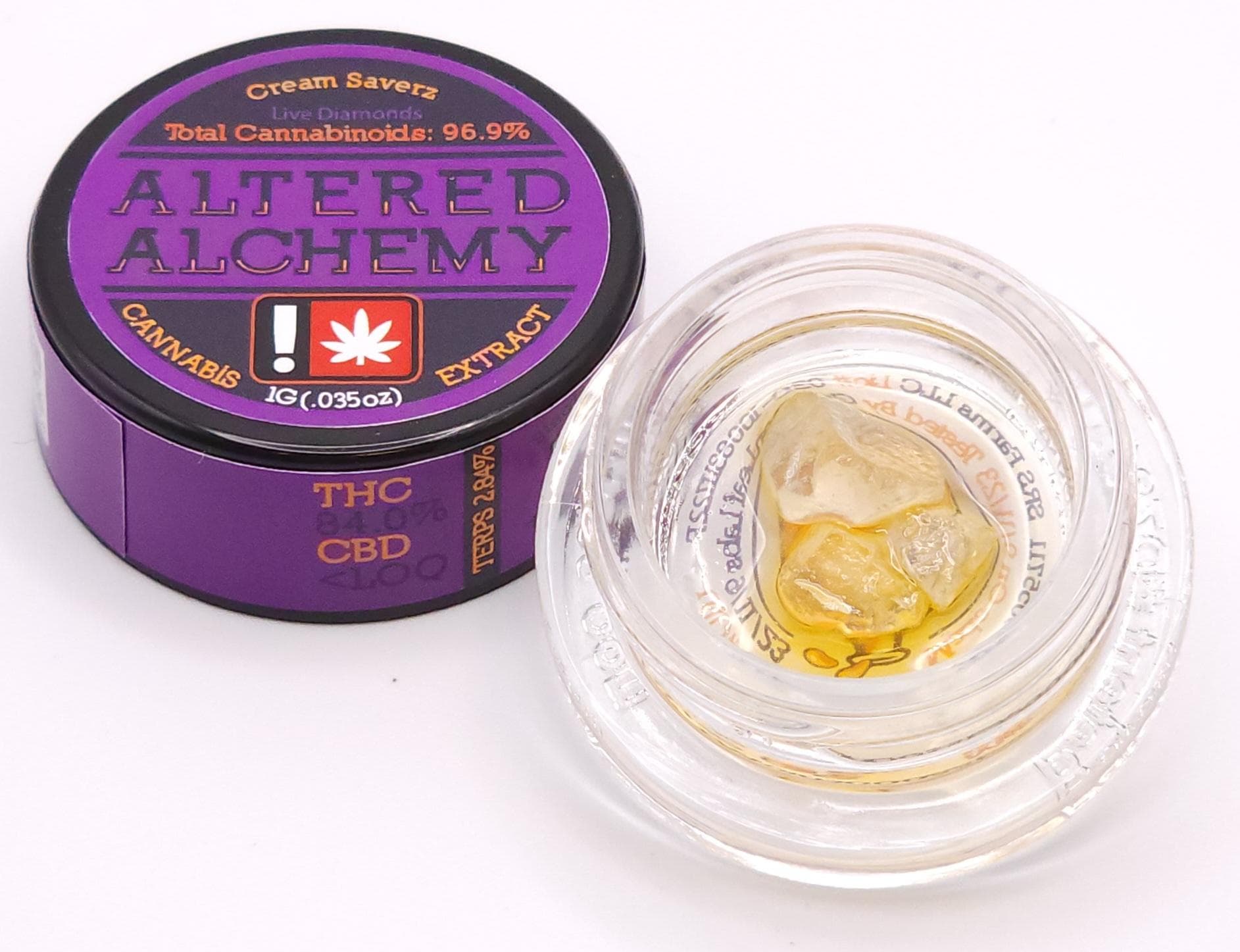 Altered Alchemy Lemon Kush - Live Resin Diamonds - Altered Alchemy