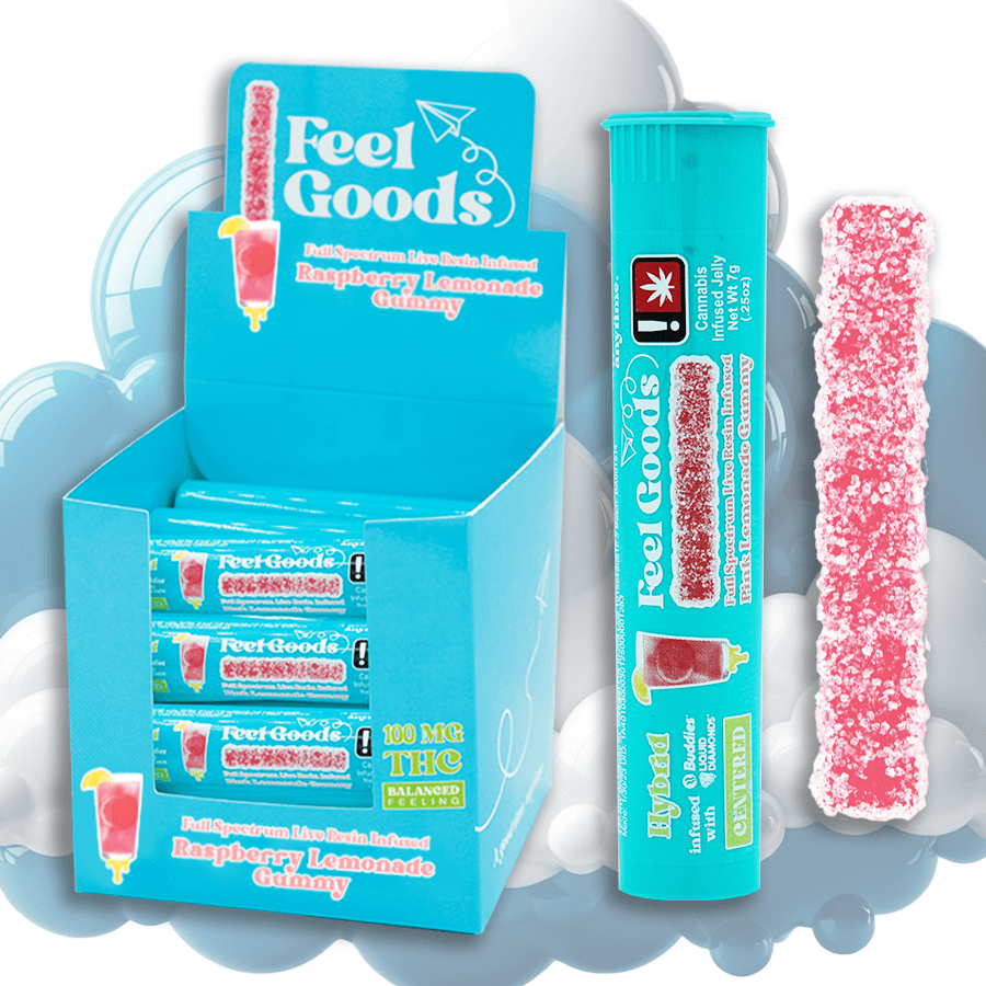 Feel Goods Feel Goods - Raspberry Lemonade 100mg Gummy Straw