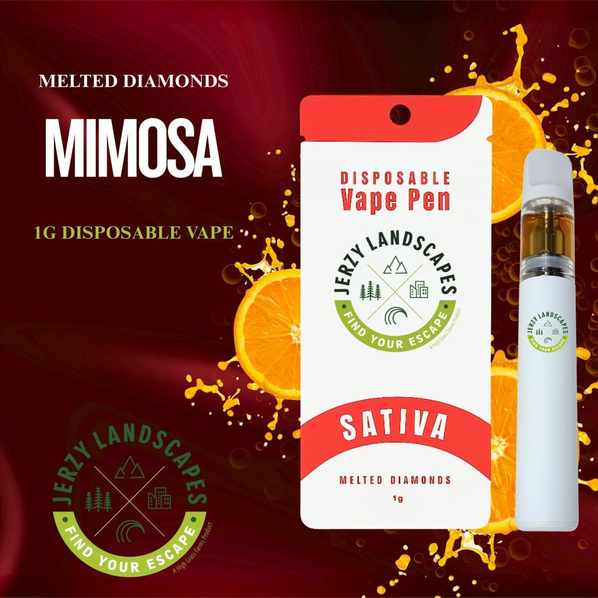Jerzy Landscapes Mimosa Melted Diamonds | (1g) Vape