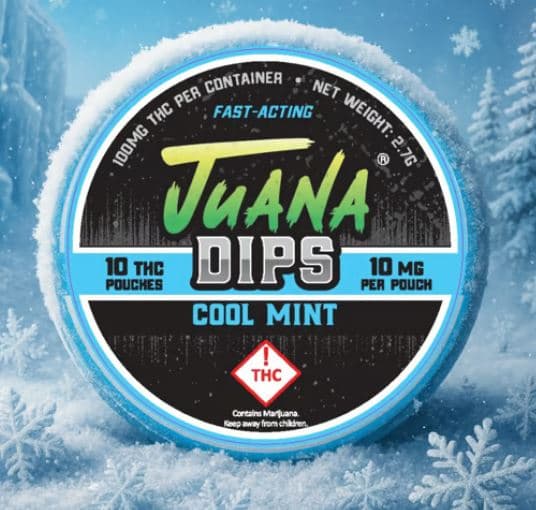 JuanaDips Cool Mint THC Pouches | 100mg/20pc