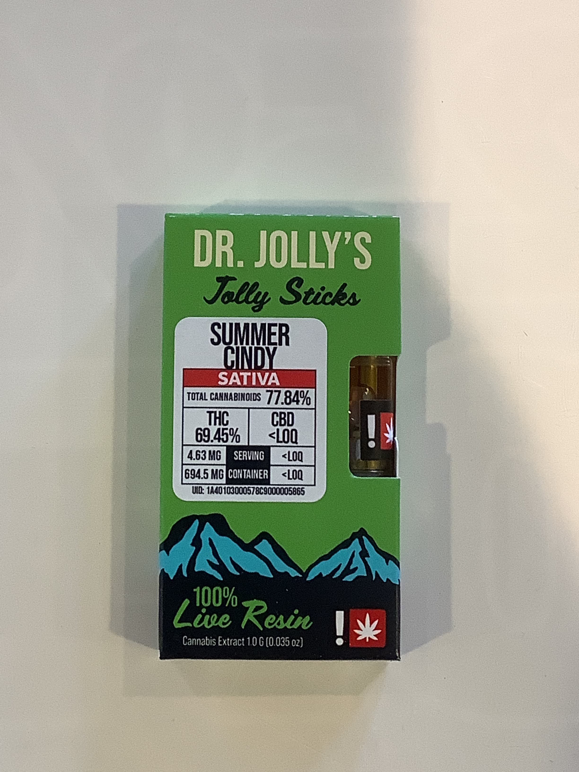Dr. Jolly's SUMMER CINDY Live Resin Cartridge