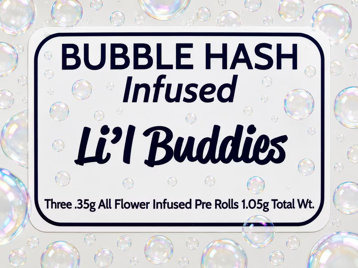Hight Lil Buddies | Pineapple Donut | 0.35g x 3 | Bubble Hash Infused Pre-Rolls