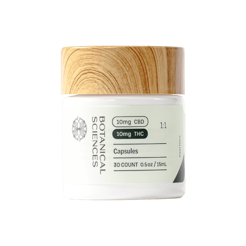 Botanical Sciences 1:1 Capsules | THC 300mg : CBD 300mg