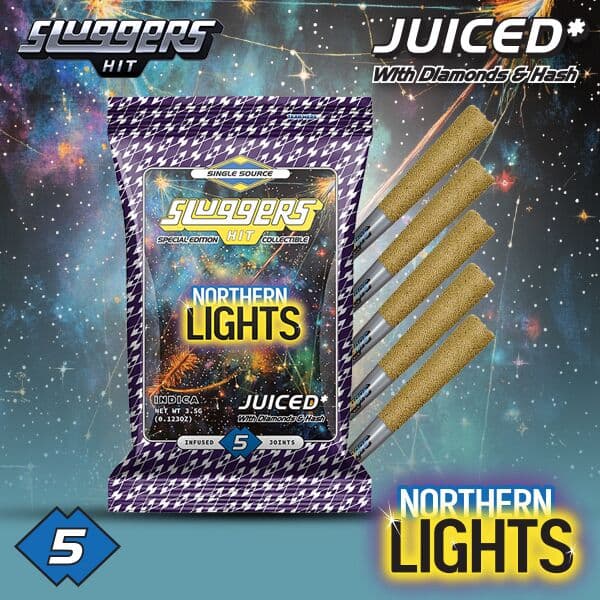 Sluggers Northern Lights - .7g Infused Pre-Roll 5-Pack - Indica - 3.5g