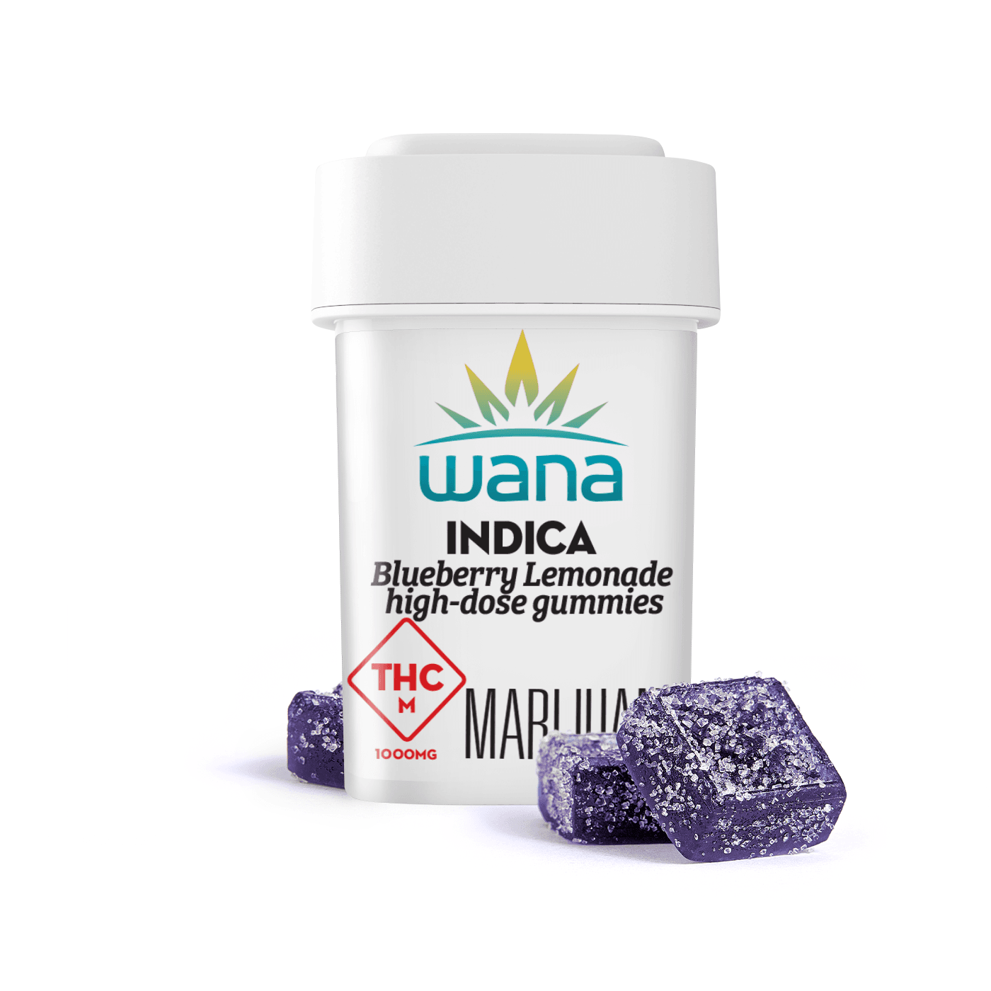 Wana Raspberry Limeade Indica Gummies | 1000mg