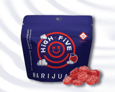 High Five Cannabis Co. 100mg Gummies | Strawberry Watermelon
