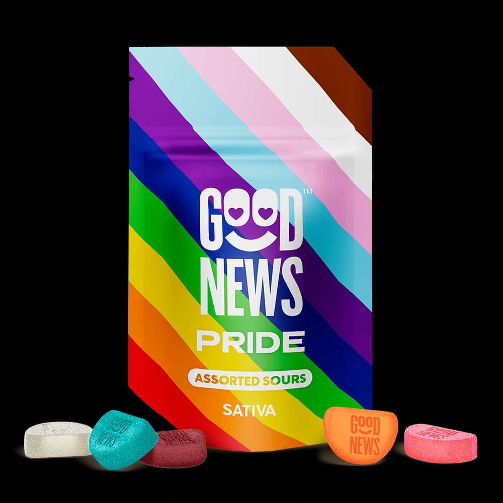 Good News Pride Assorted Flavor Sour Gummies - 10ct - 100mg