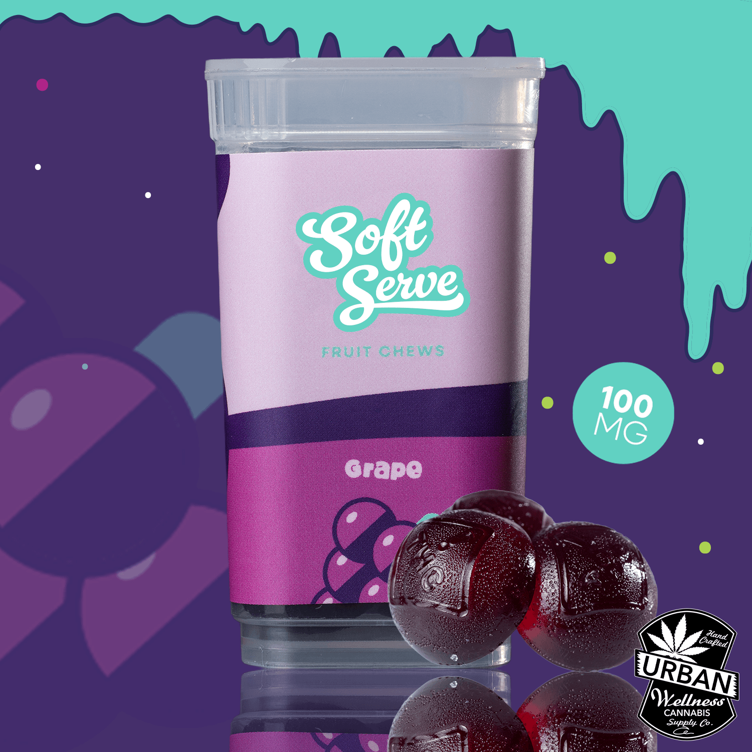 Soft Serve Grape [10pk] (100mg)
