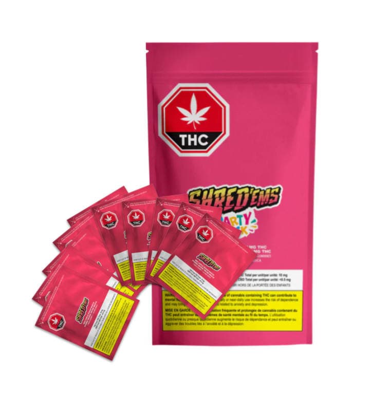 ORGANIGRAM INC. Shred'ems - Red Apple Peach 10 pc gummies