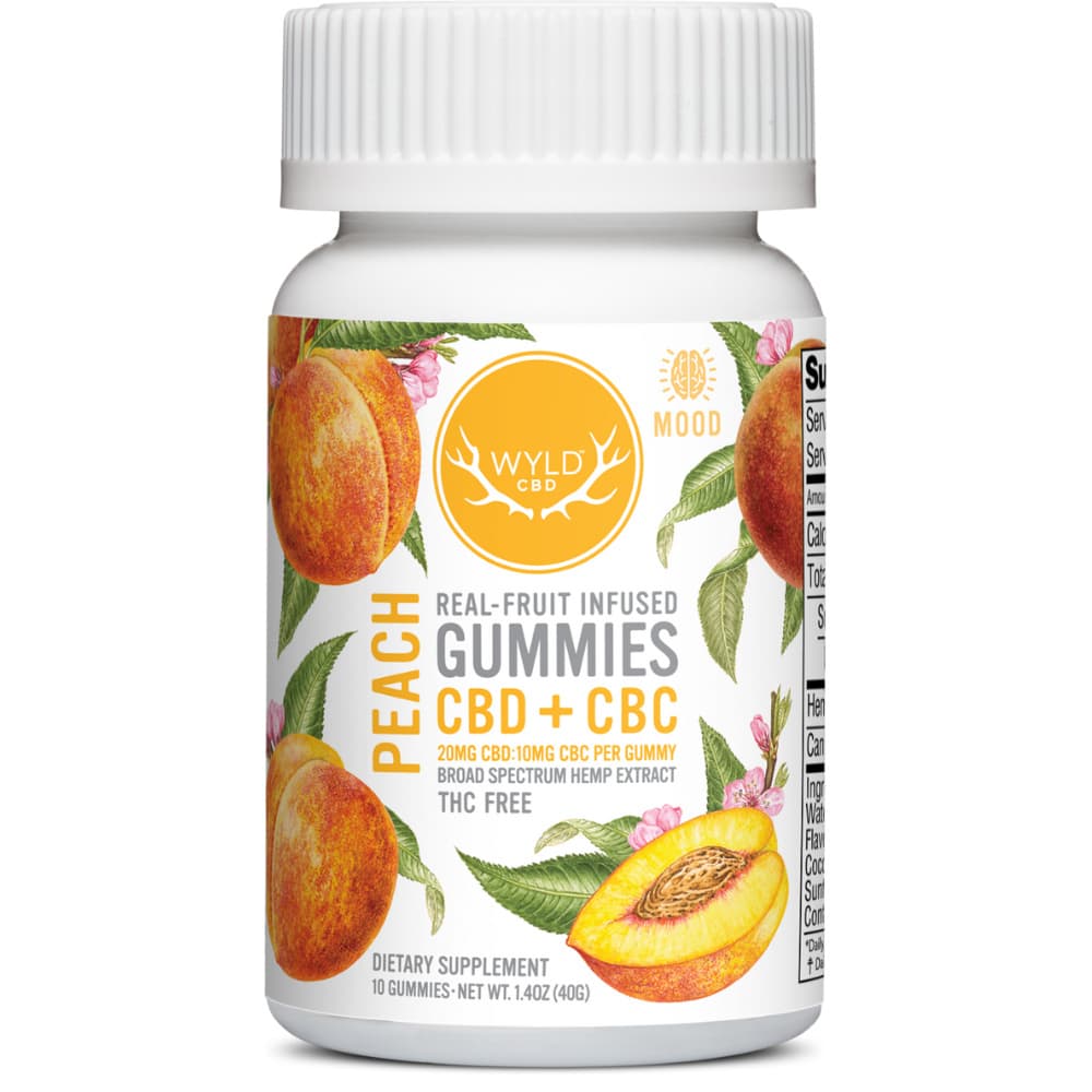 WYLD CBD 200mg Peach CBD:CBC Gummies (10-pack)