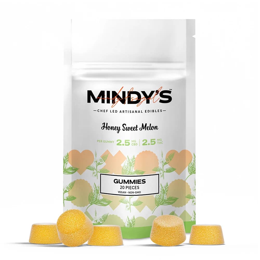 Mindy's Edibles Honey Sweet Melon 1:1 THC:CBD Gummies 50mg | 20pk
