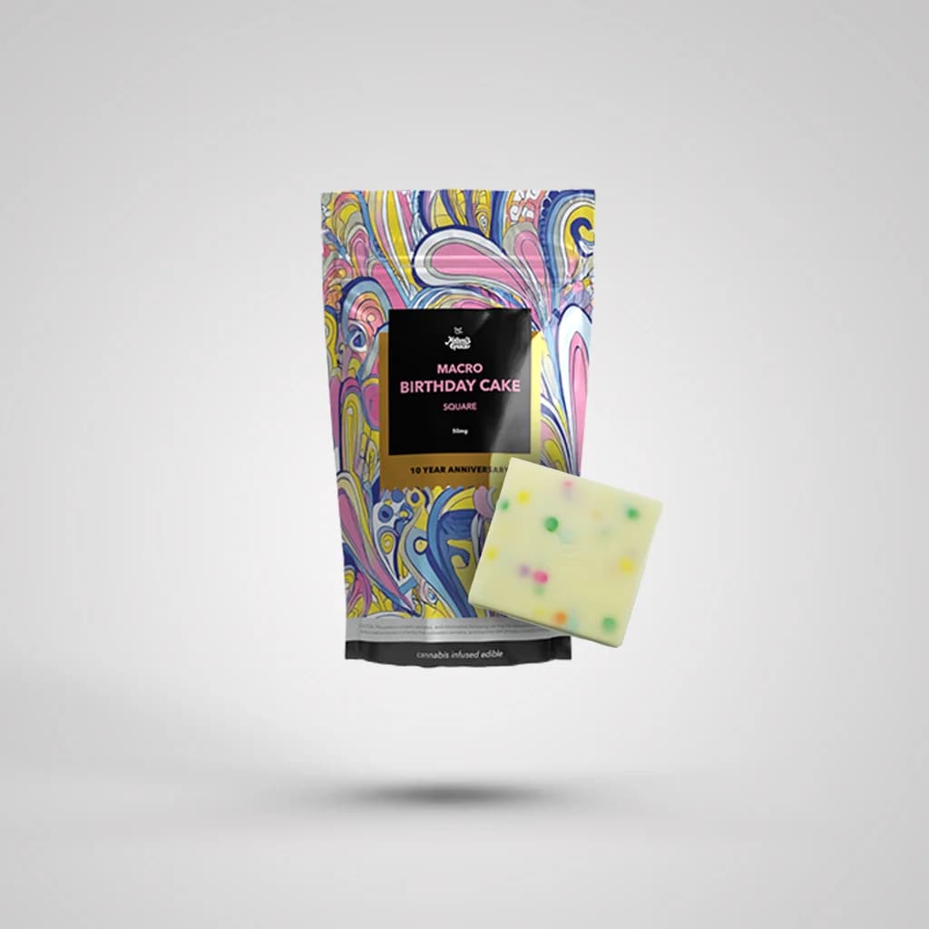 Nature's Grace and Wellness NGW -- MACRO Birthday Cake -- Square -- 50mg