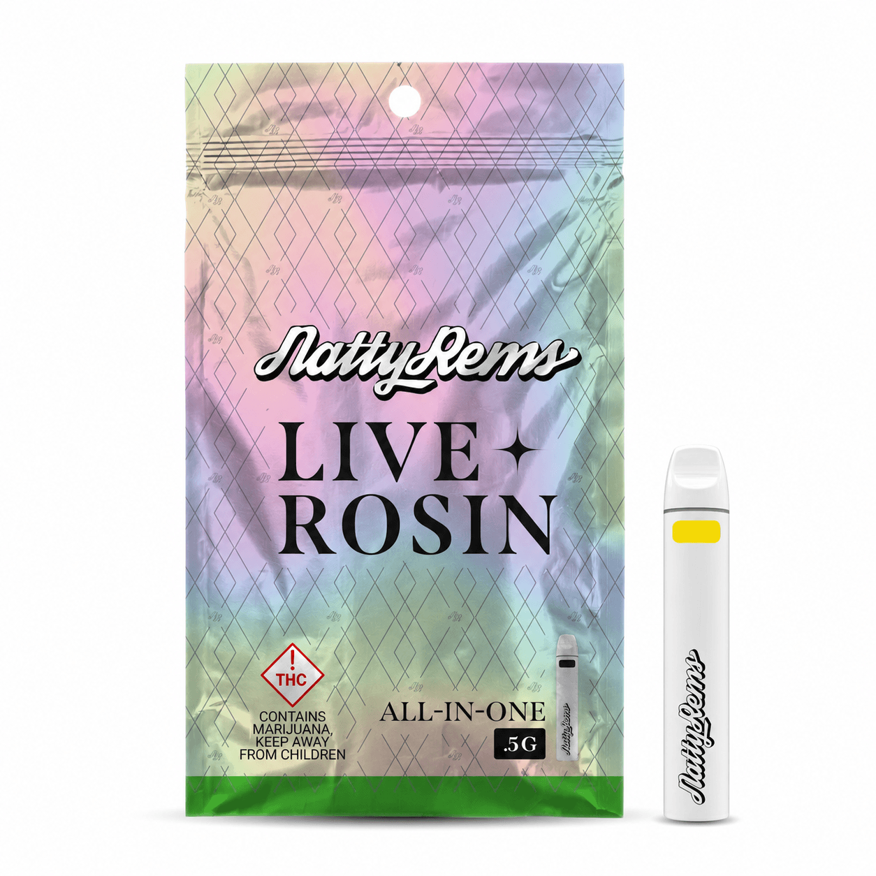 Natty Rems GMO-(I)-WT Live Rosin AIO- -Natty Rems