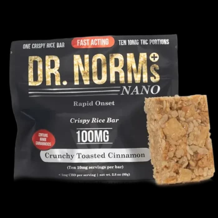 DR. NORM'S Cinnamon Toast Crunch Nano Crispy Rice Bar Single 100MG