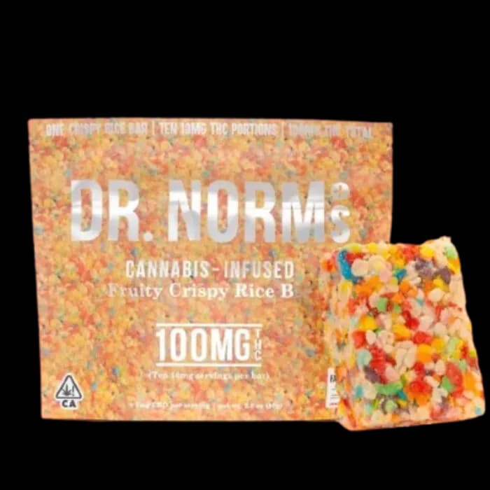 DR. NORM'S Fruity Crispy Rice Bar Single 100MG
