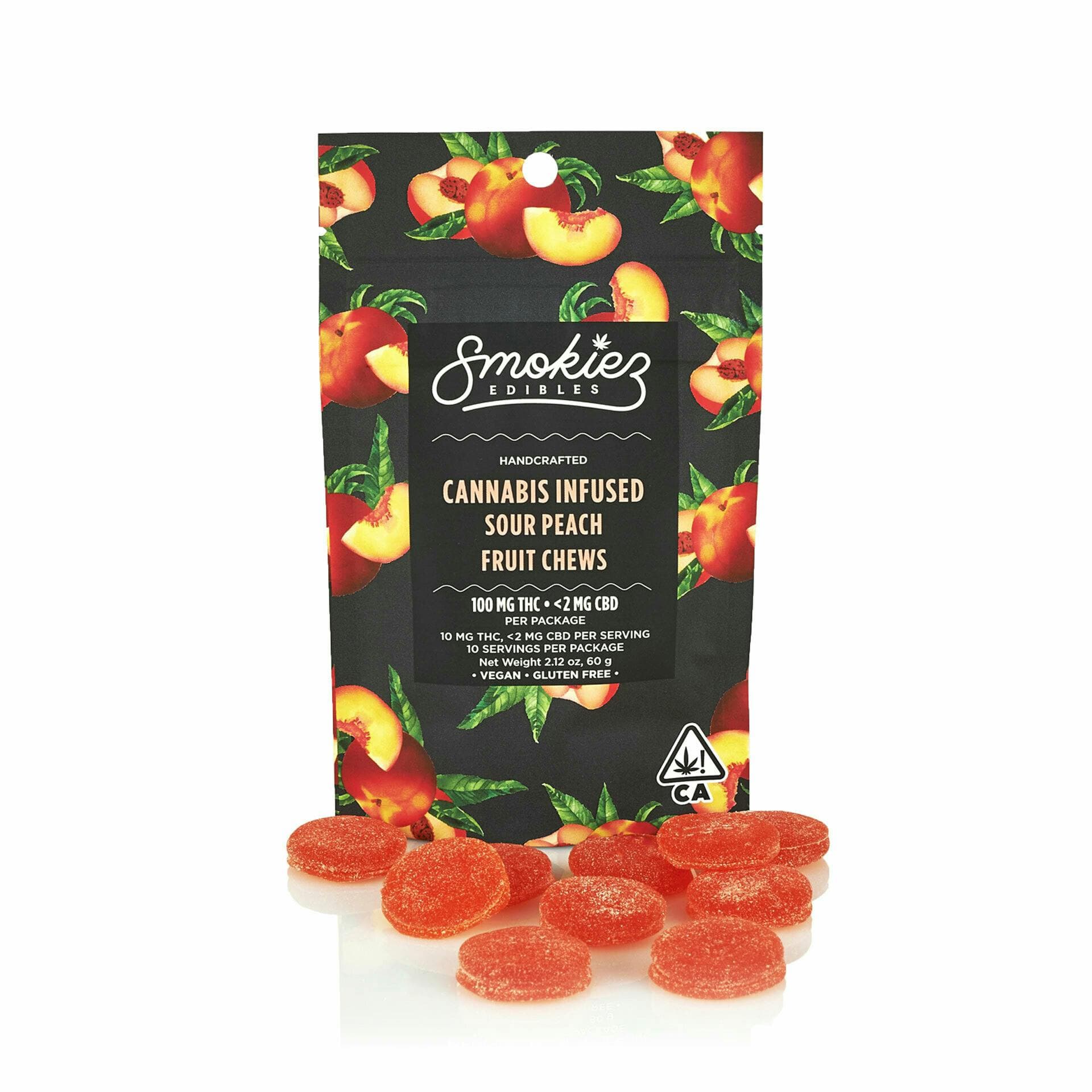 SMOKIEZ THC GUMMY - SOUR PEACH - 100MG