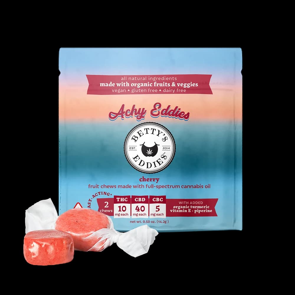 Betty's Eddies Ache Away Eddies - Cherry [2pk] (20mg THC/80mg CBD/10mg CBC)