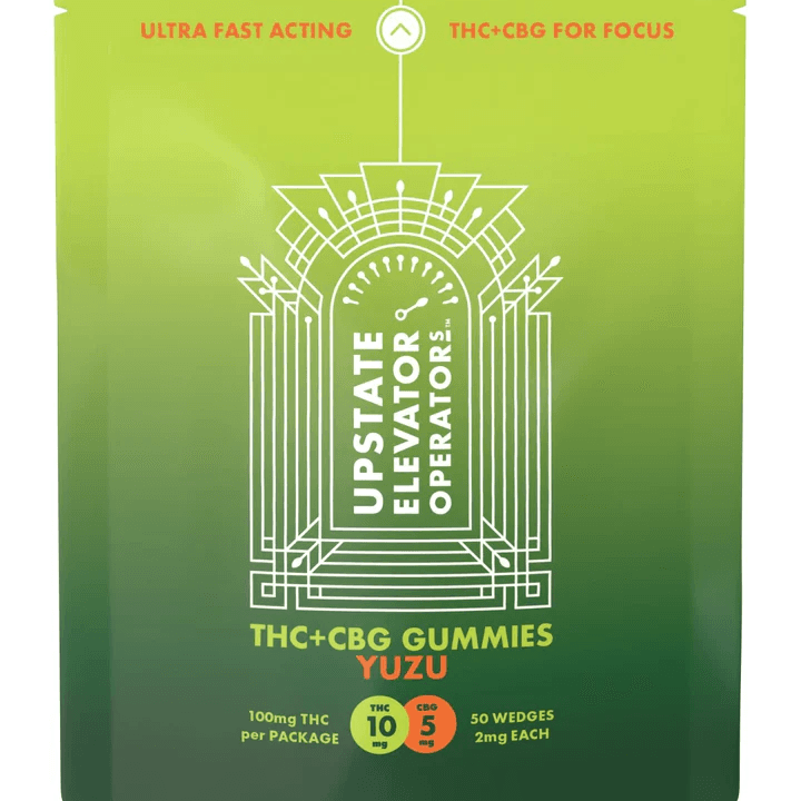 Upstate Elevator 10MG FAST-ACTING THC+CBG GUMMY, YUZU