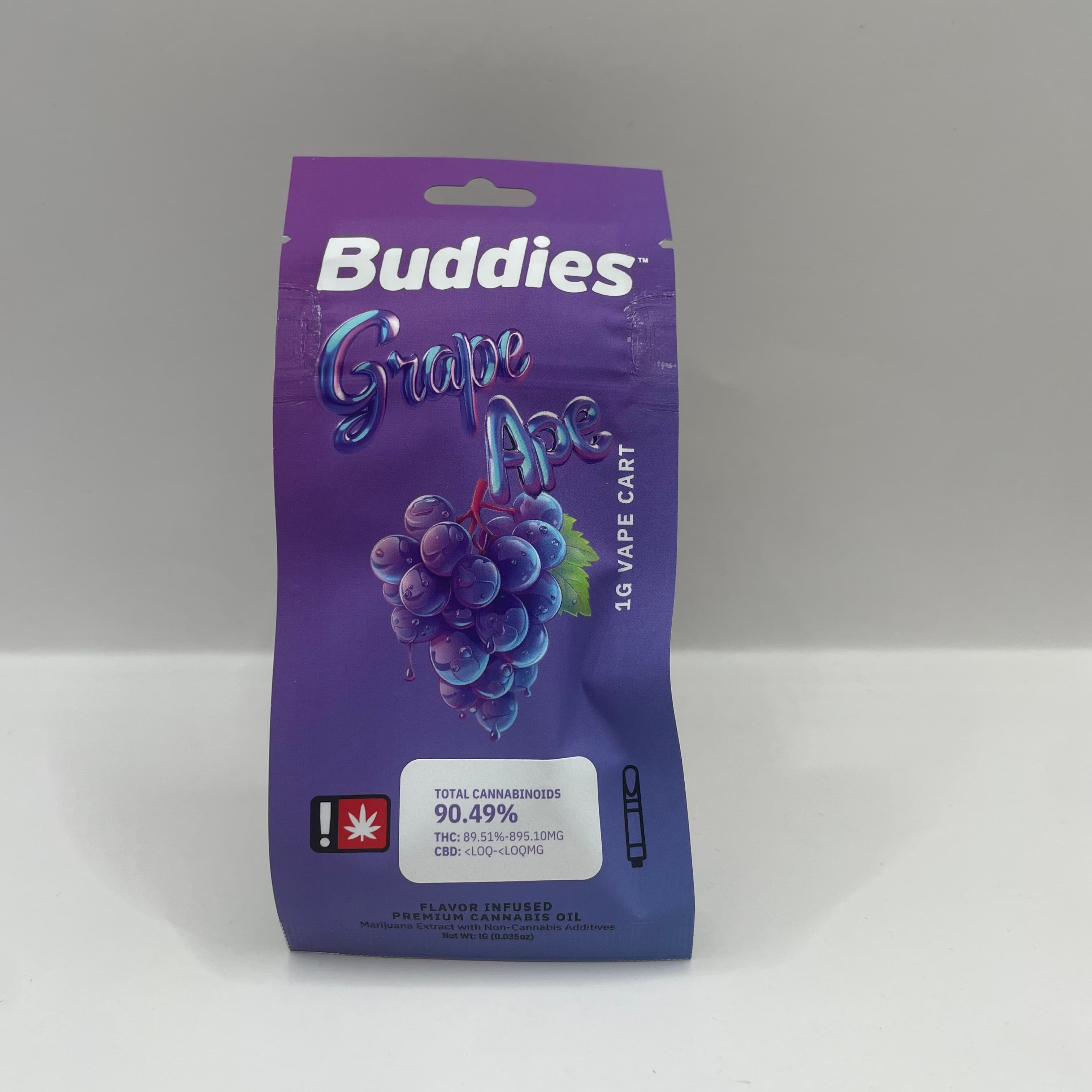 Buddies Distributin Grape Ape Flavored Distillate | Cartridge