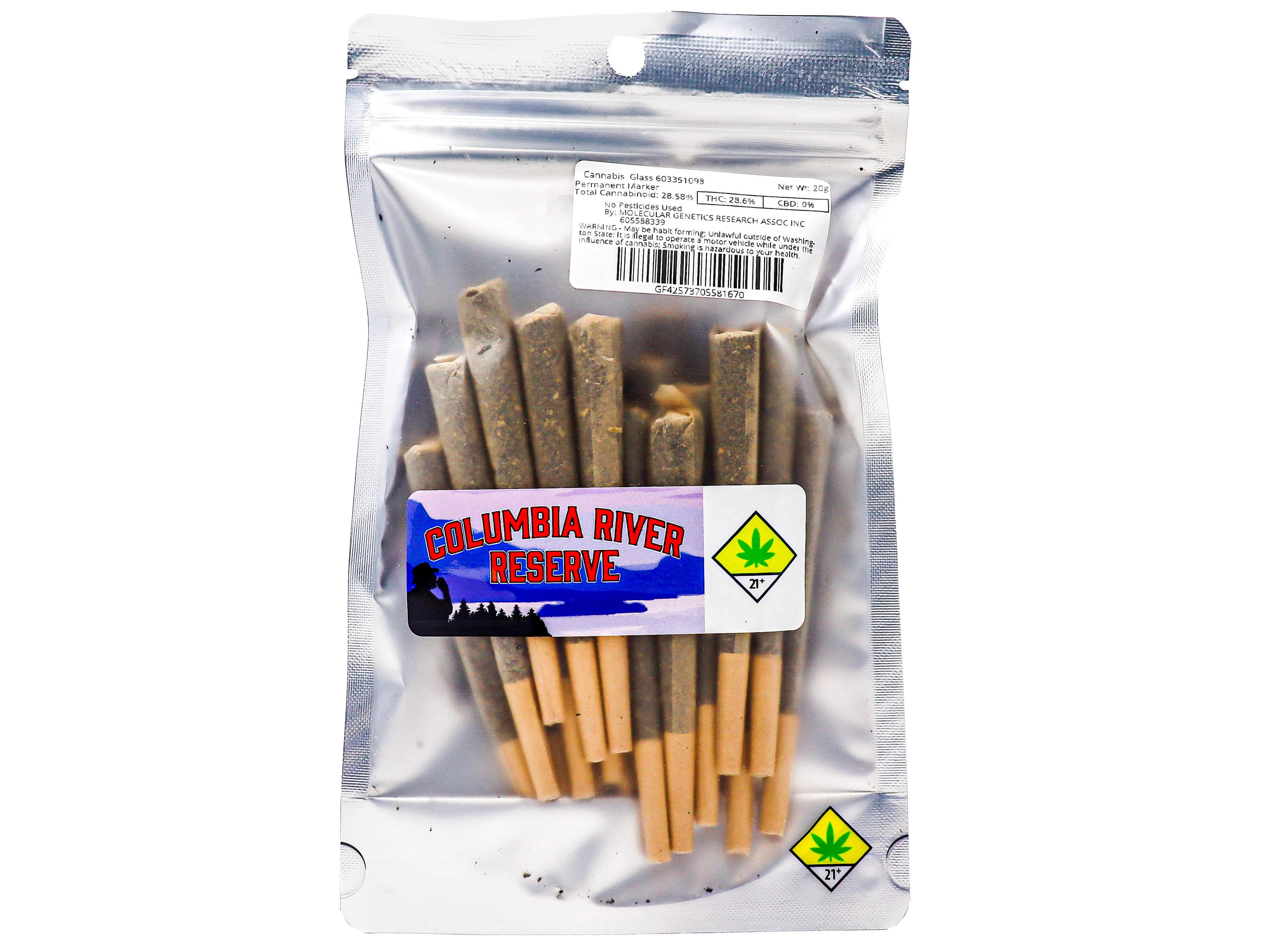 Columbia River Reserve MOL Permanent Marker Preroll 20pk 8132280838