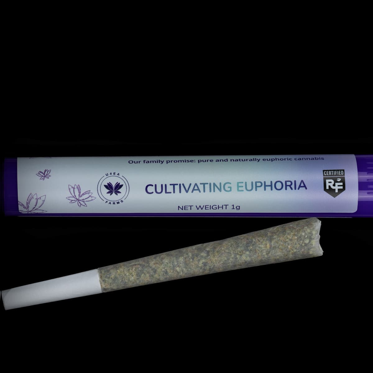 U4EA Farms Midnight Marker Bubble Hash Infused Preroll | 1g