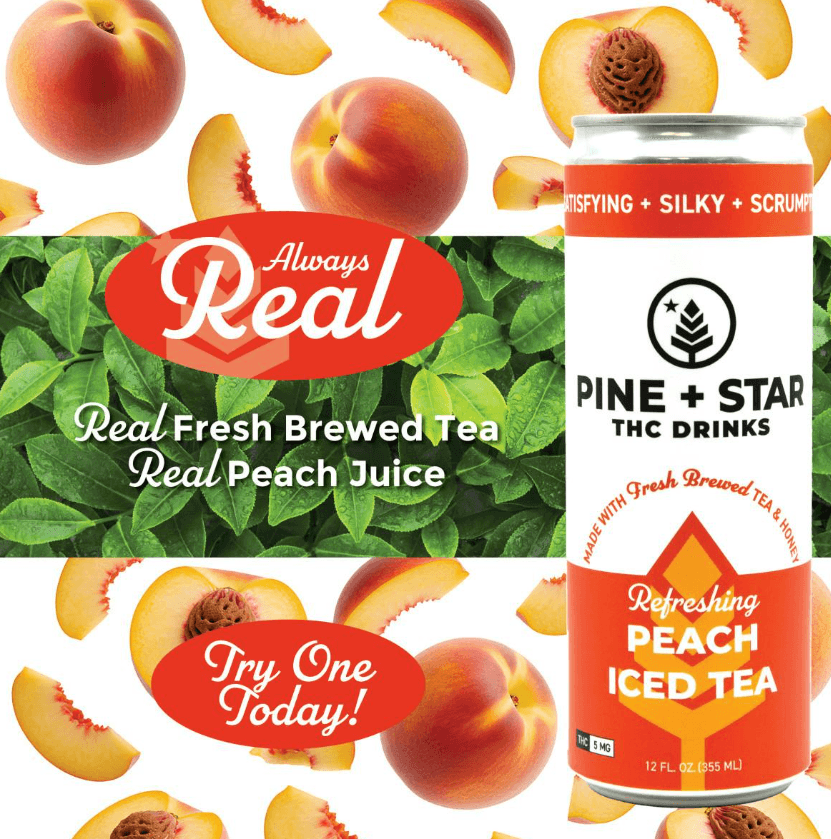 Pine + Star Peach Iced Tea (5mg)