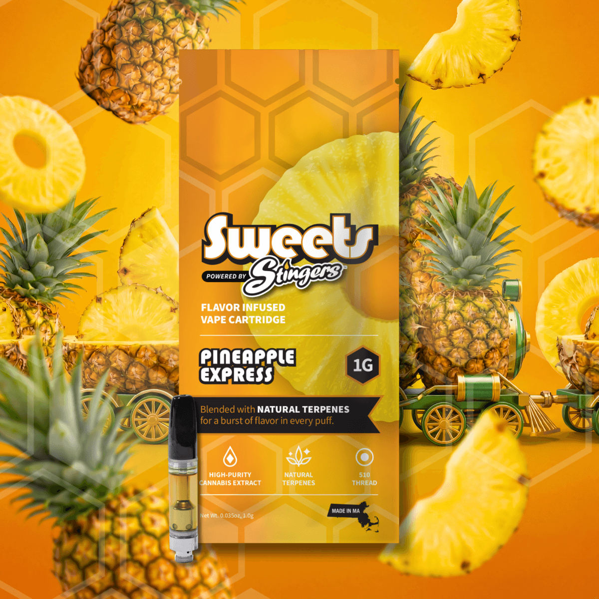 Stingers Sweets | Pineapple Express | Distillate Cartridge | 1g (S)
