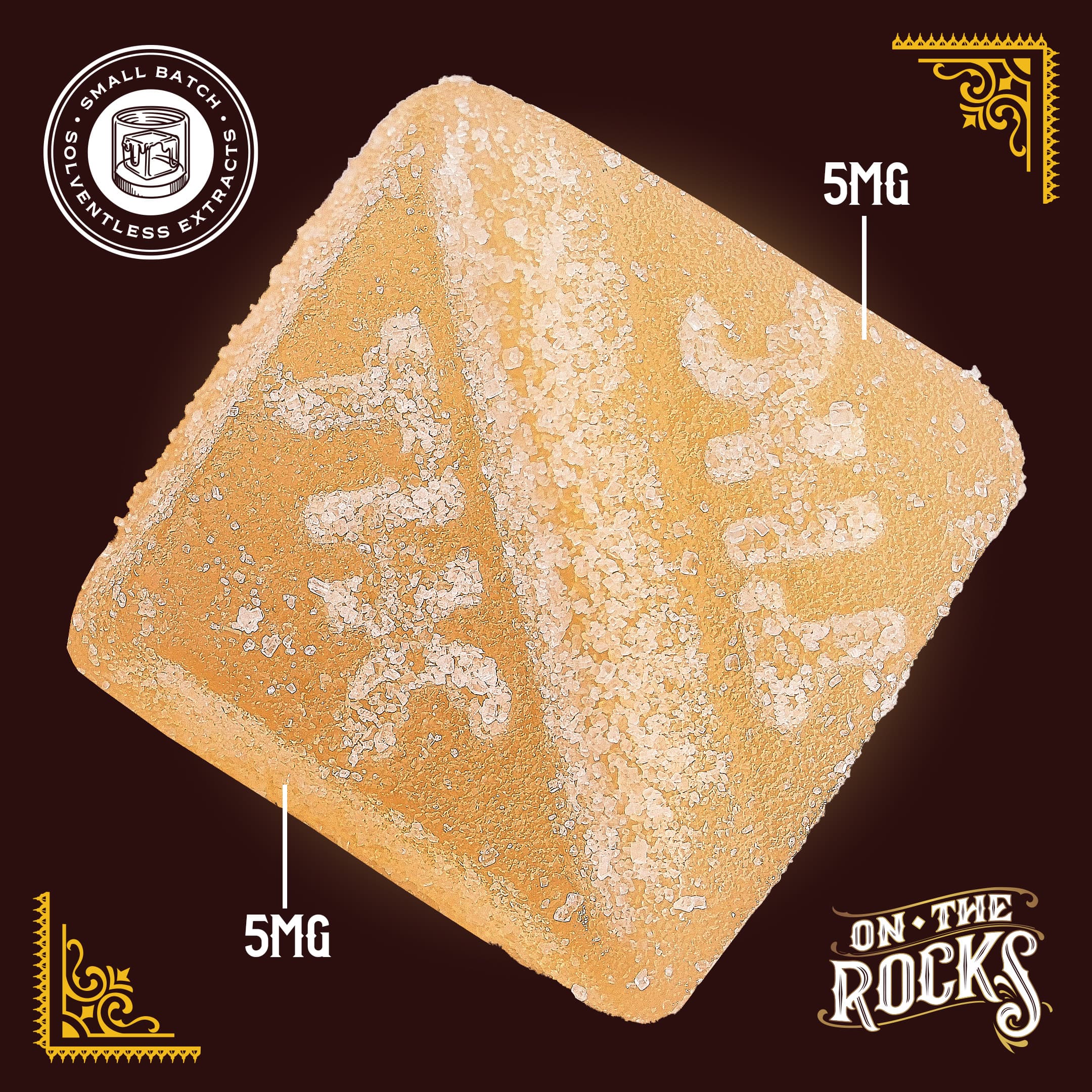 On The Rocks Peach Mango | Live Rosin Gummies | 100mg (10pk) | 26947