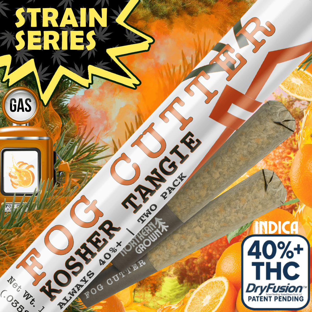 Northern Grown Fog Cutter Kosher Tangie - 2 Pack Infused Pre Rolls