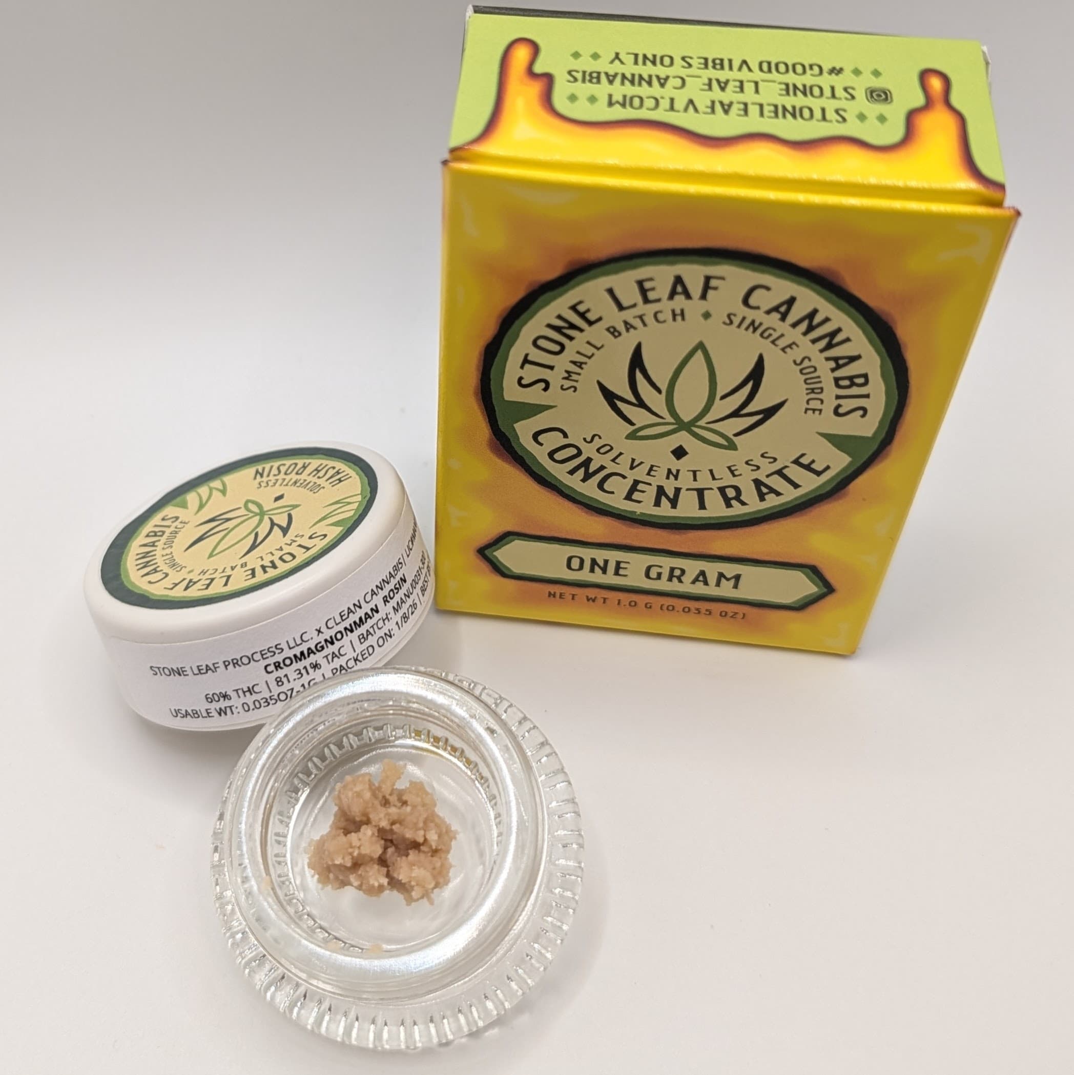 Stone Leaf Cannabis Cromagnon Man 1g Live Rosin