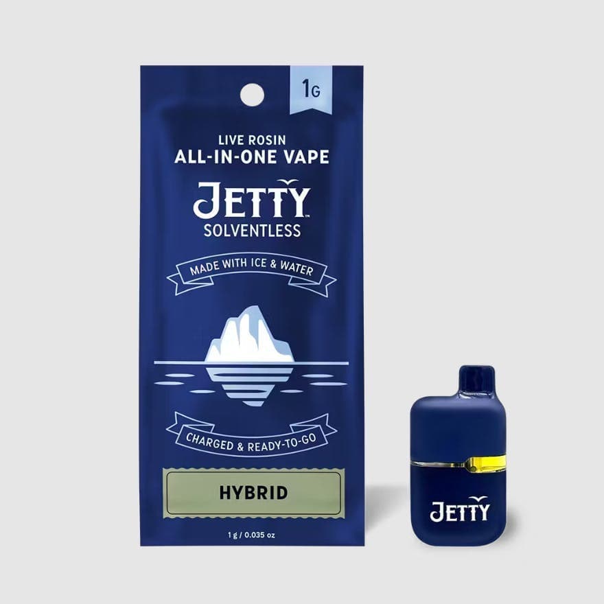 Jetty Extracts AIO Vape | Live Rosin | Strawberries & Cream | 1 g