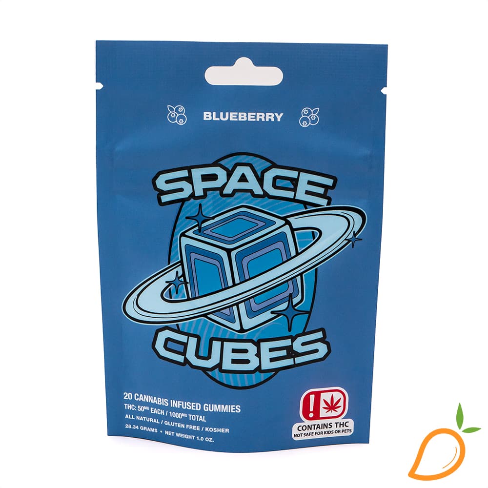 Space Cubes 1000mg Blueberry Gummies Space Cubes