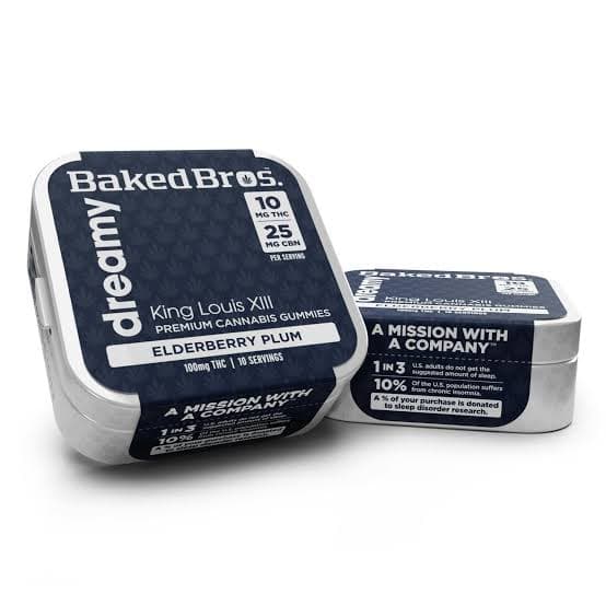 Baked Bros Elderberry Plum Dreamy Gummies (2:5 THC:CBN) 10pk