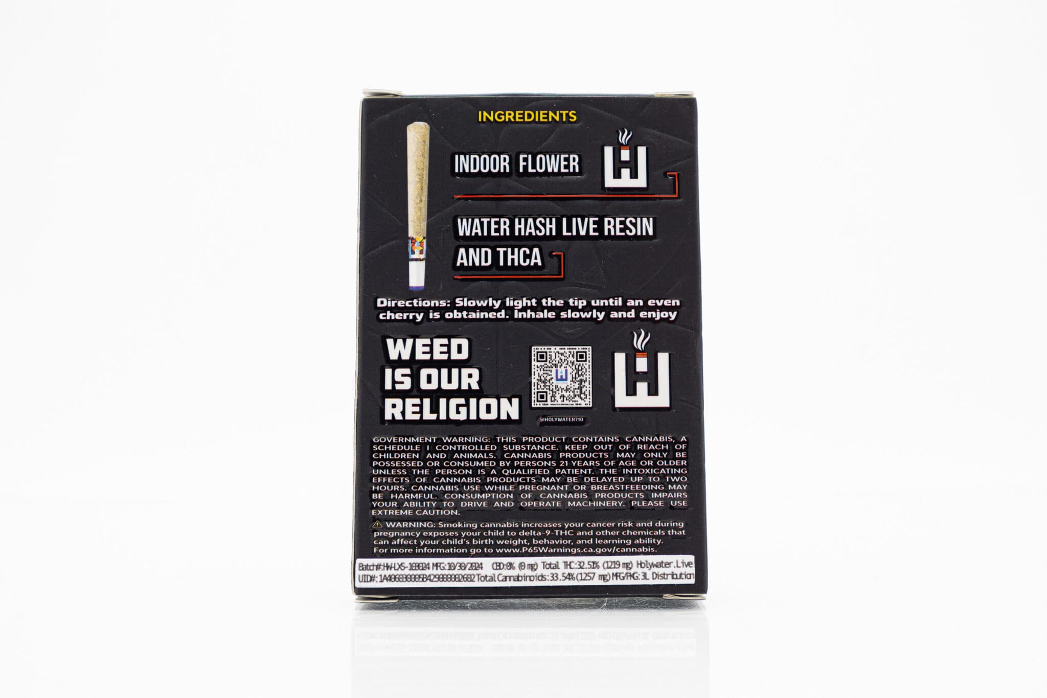 Holy Water Sorbete Infused Pre-roll 5 Pack 3.75G