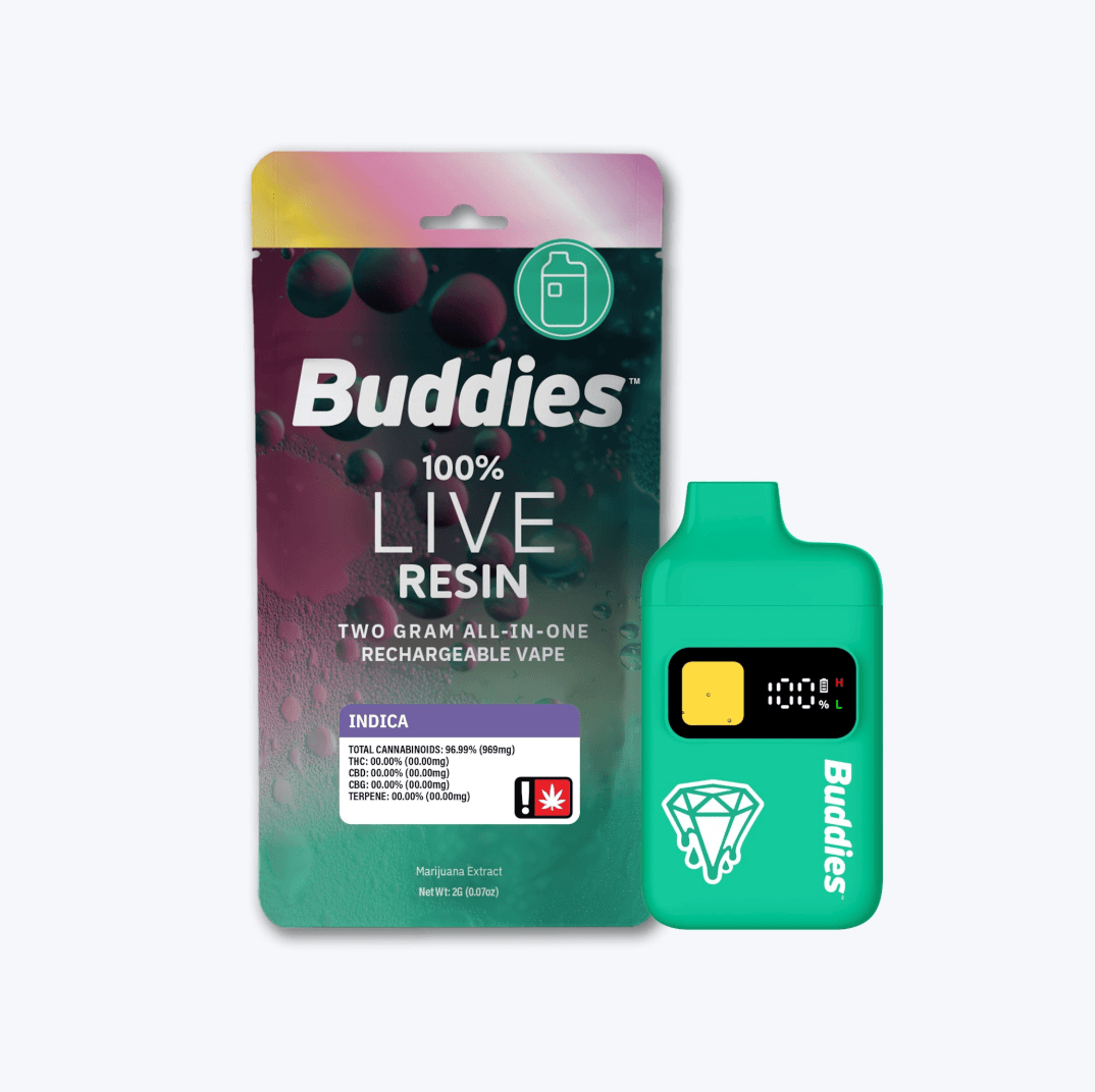 Buddies DISPOSABLE - VAPE DISTILLATE - 2G - RASPBERRY PARFAIT