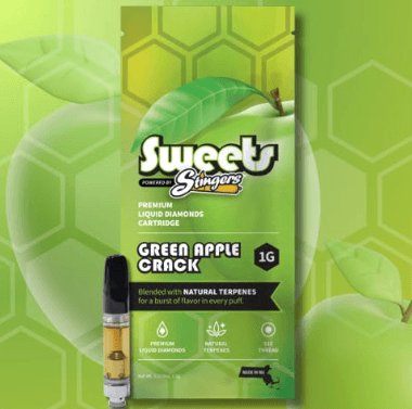 Stingers Sweets Green Apple Crack | 1g Liquid Diamonds Cartridge