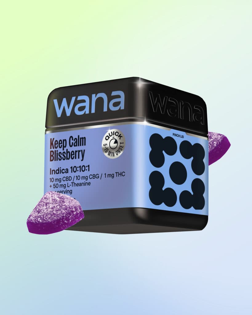 Wana Keep Calm Blissberry 10:10:1 CBD:CBG:THC | 20 Pack