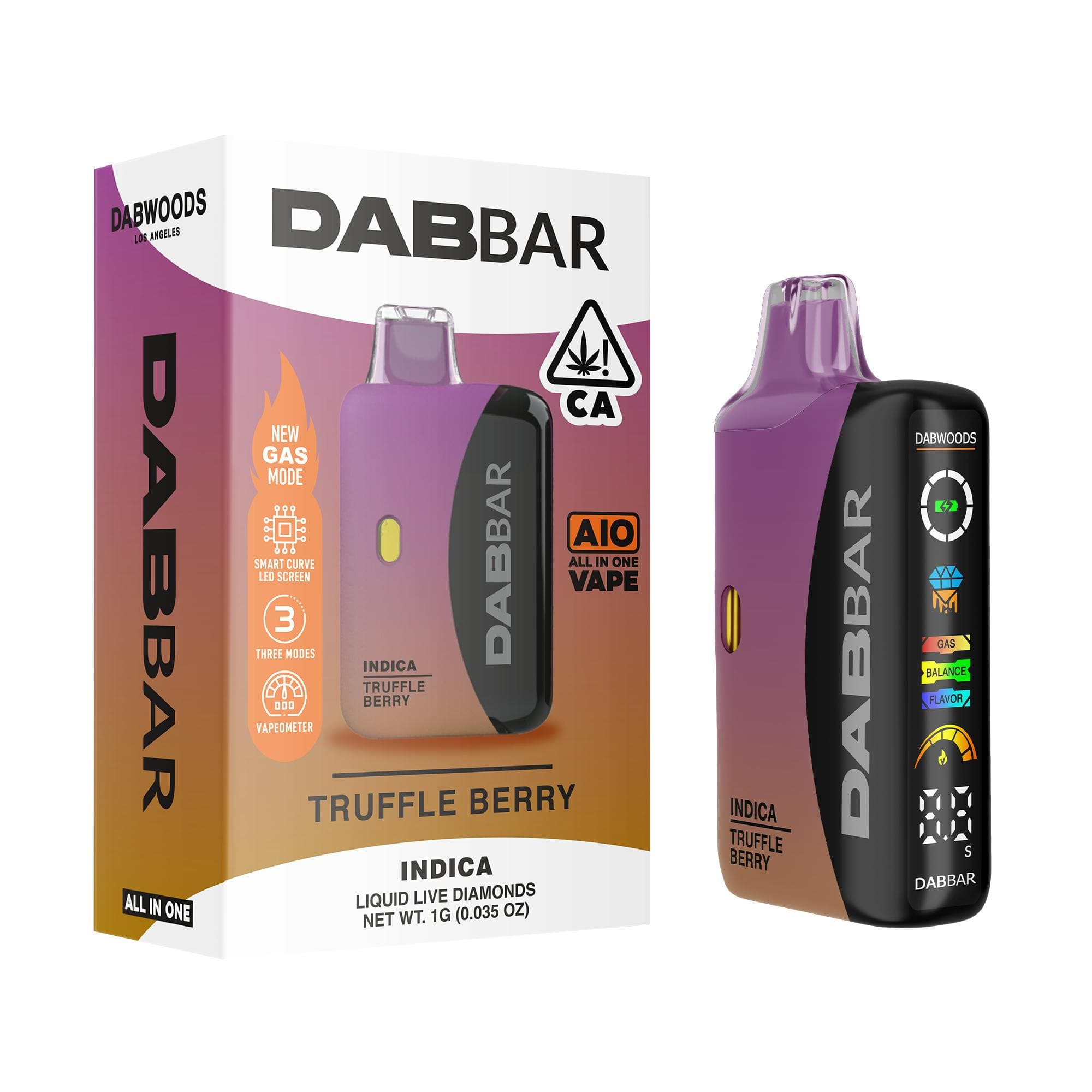 Dabwoods AIO TRUFFLE BERRY LIQUID DIAMONDS DAB BAR 1G - DABWOODS