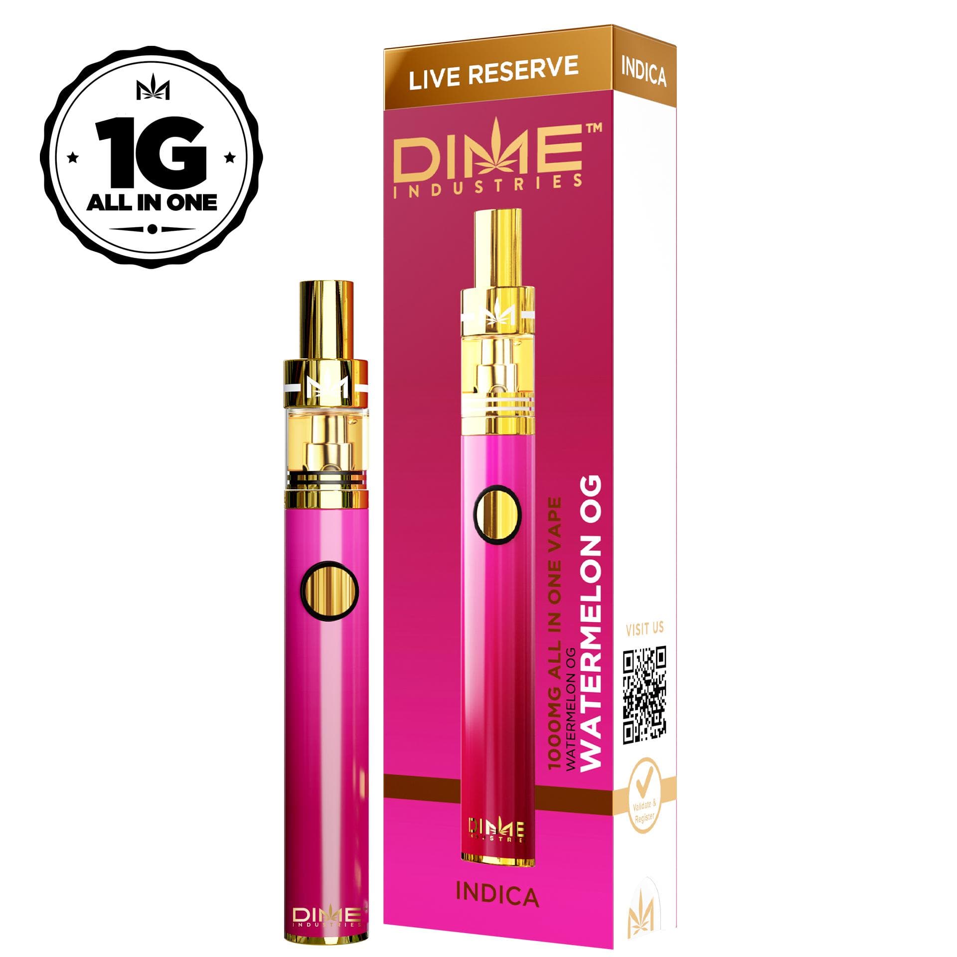 Dime Industries Dime Live Resin Watermelon OG Disposable 1g