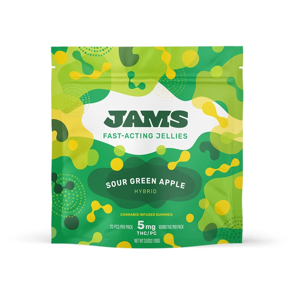 JAMS Sour Green Apple Fast Acting Nano Jellies | 20pk